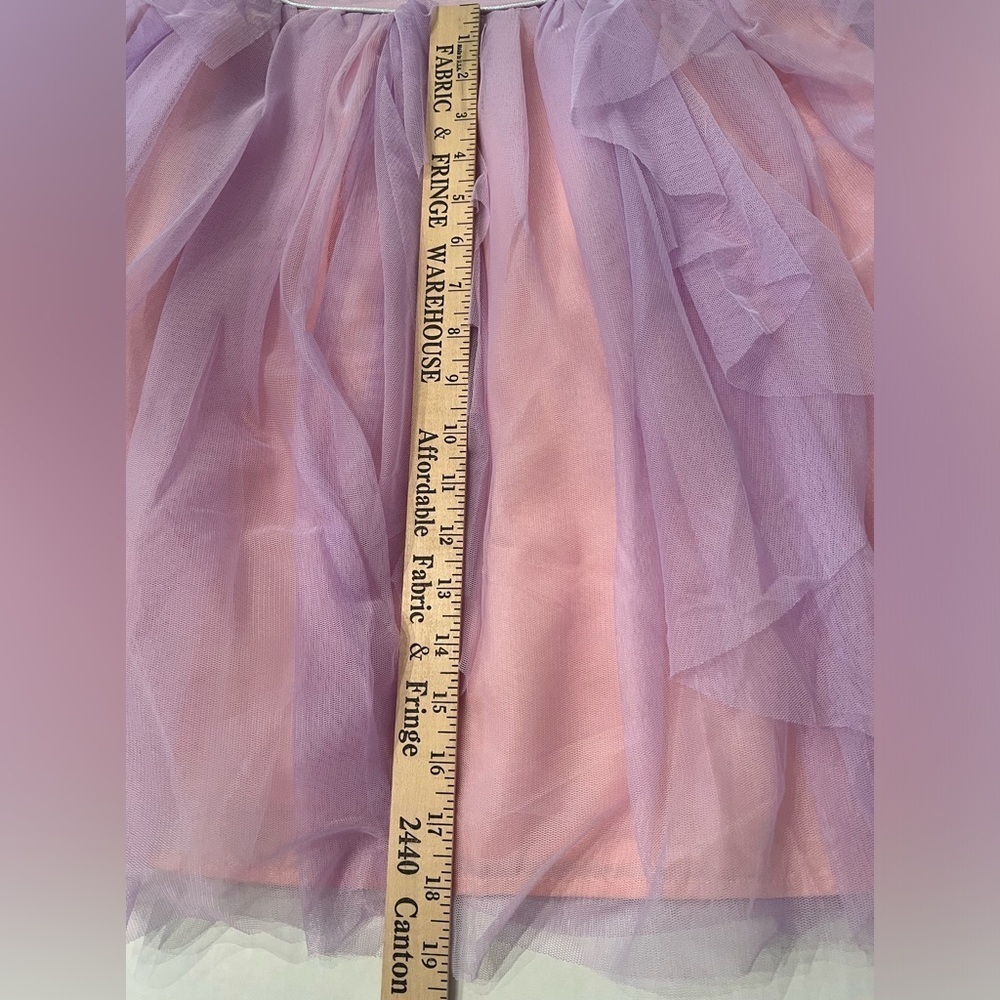 CAT & JACK GIRLS SIZE XXL (18) SPARKLY PINK AND LIGHT LILAC TULLE DRESS - Picture 3 of 9